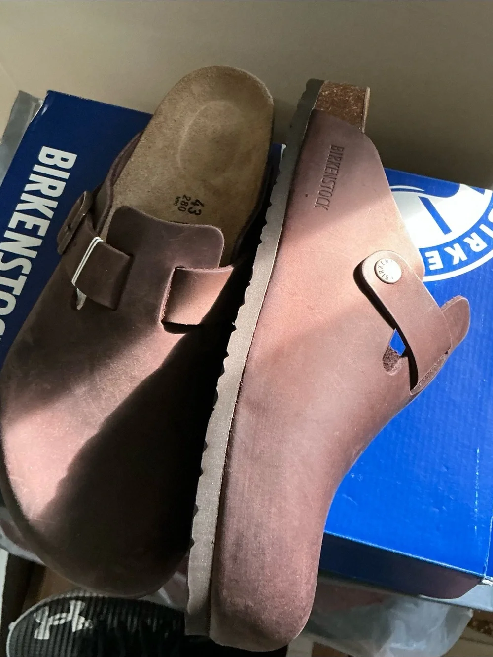 Birkenstocks Unisex Boston with Habana Oil size 43